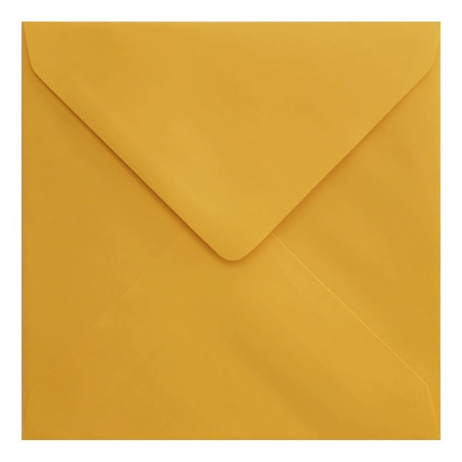 Golden Yellow Envelope 155mm Square Closed